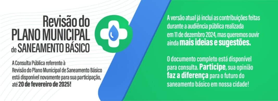 Faltam dez dias para o encerramento da consulta pública sobre o Plano Municipal de Saneamento Básico de Cabo Frio