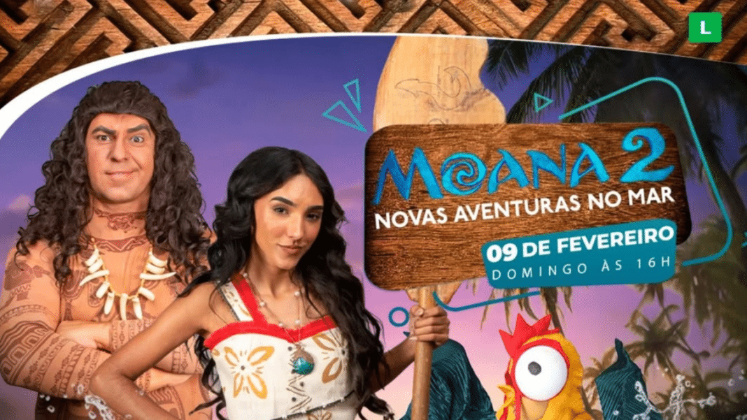 “Moana 2 – Uma Nova Aventura” é atração no Teatro Municipal neste domingo (09)