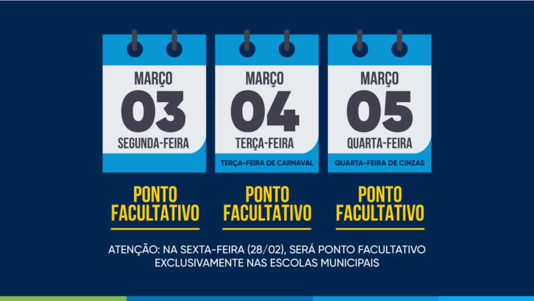 São Pedro da Aldeia tem ponto facultativo nos dias 03, 04 e 05 de março 