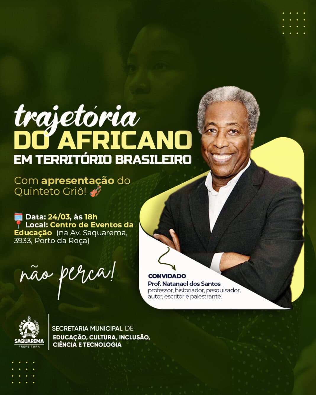 Prefeitura promove palestra sobre a trajetória do africano no Brasil