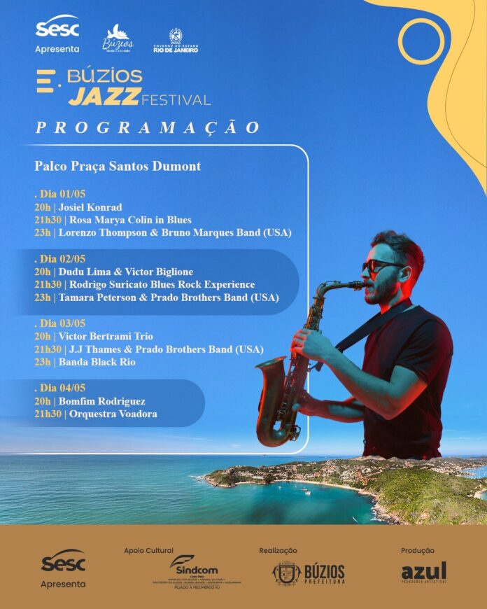 Búzios Jazz Festival: Evento dedicado aos amantes de Jazz começa nesta quinta- feira