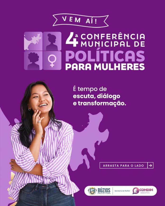 Búzios abre inscrições para a 4ª Conferência Municipal de Políticas para Mulheres