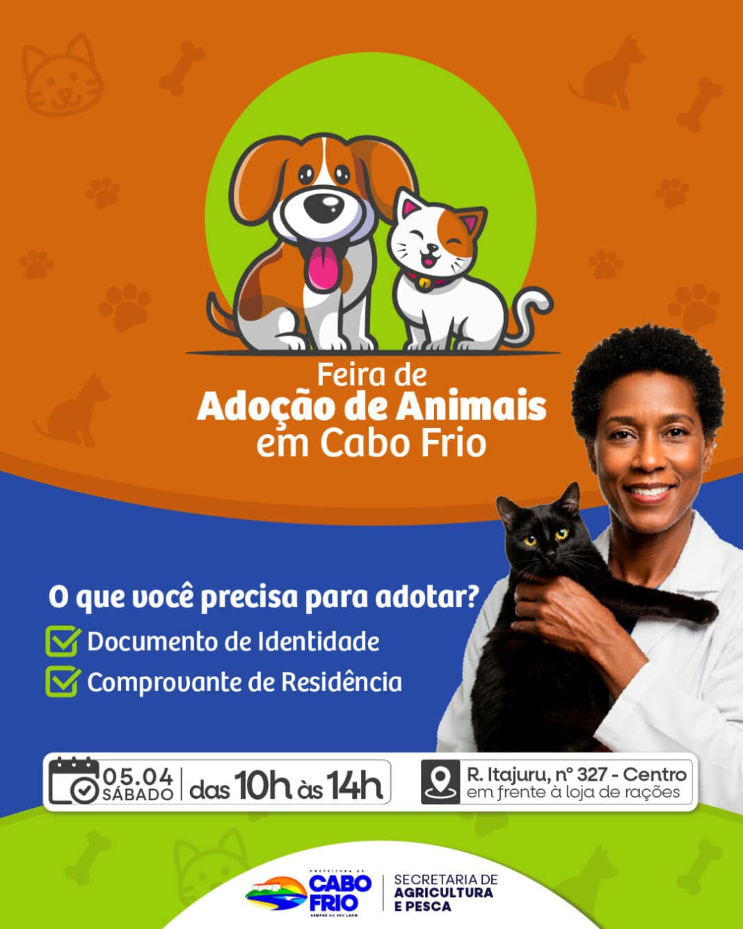 Cabo Frio promove mais uma edição da Feira de Adoção de Animais no Itajuru