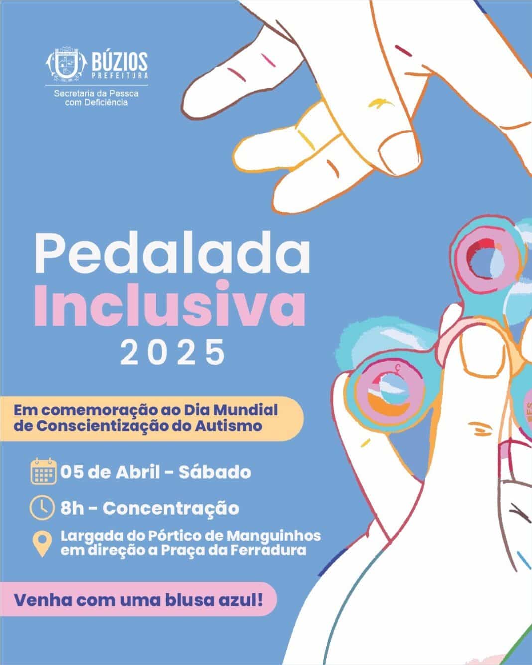 Pedalada Inclusiva em Búzios promove conscientização sobre o autismo