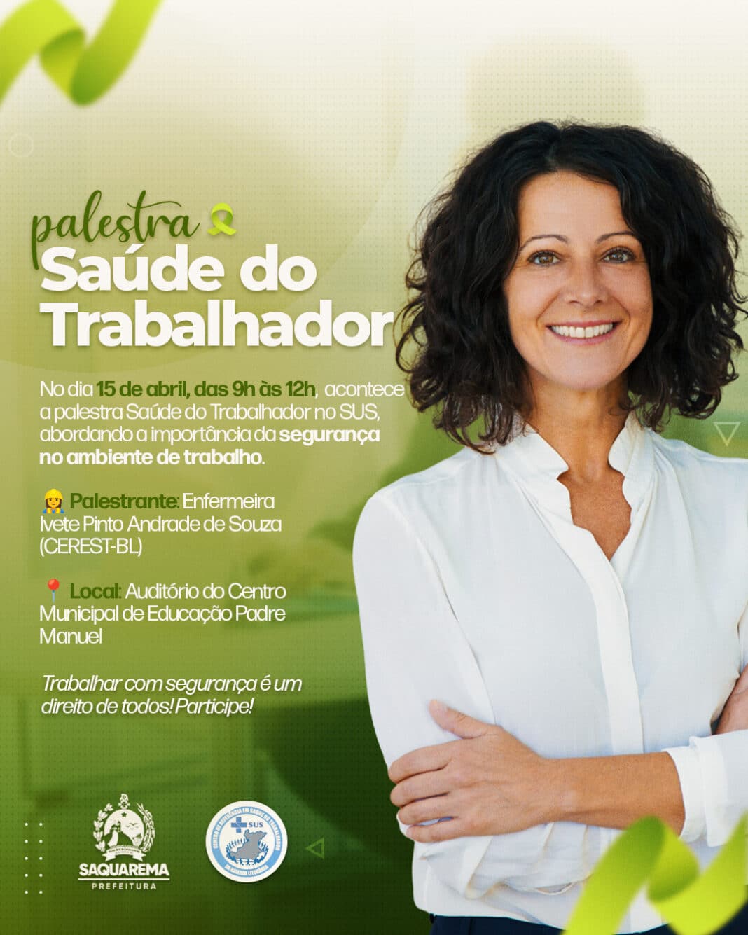 Prefeitura realizará palestra com o tema “Saúde do Trabalhador”