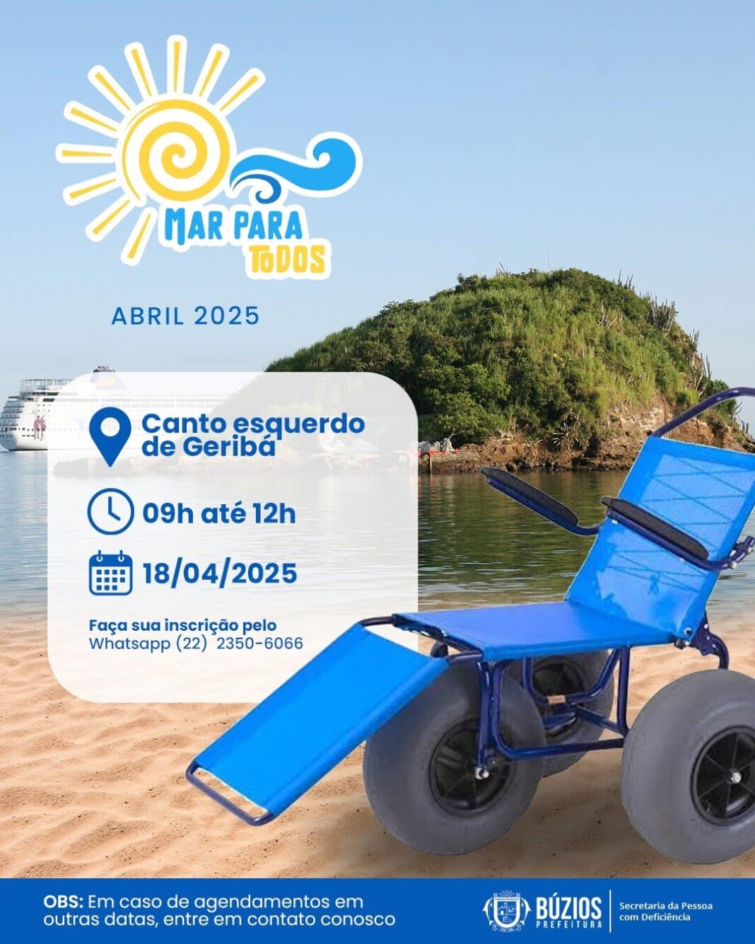 Projeto Mar para Todos acontece nesta sexta-feira em Geribá