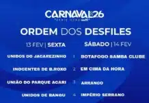 Carnaval 2026: ordem dos desfiles da Série Ouro é definida; confira