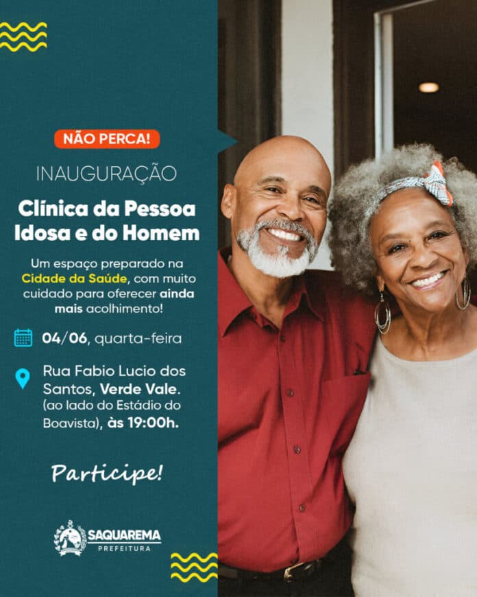 CONVITE: inauguração da nova Clínica Municipal da Pessoa Idosa e do Homem