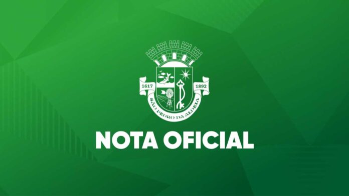 NOTA DE ESCLARECIMENTO - Prefeitura de São Pedro da Aldeia