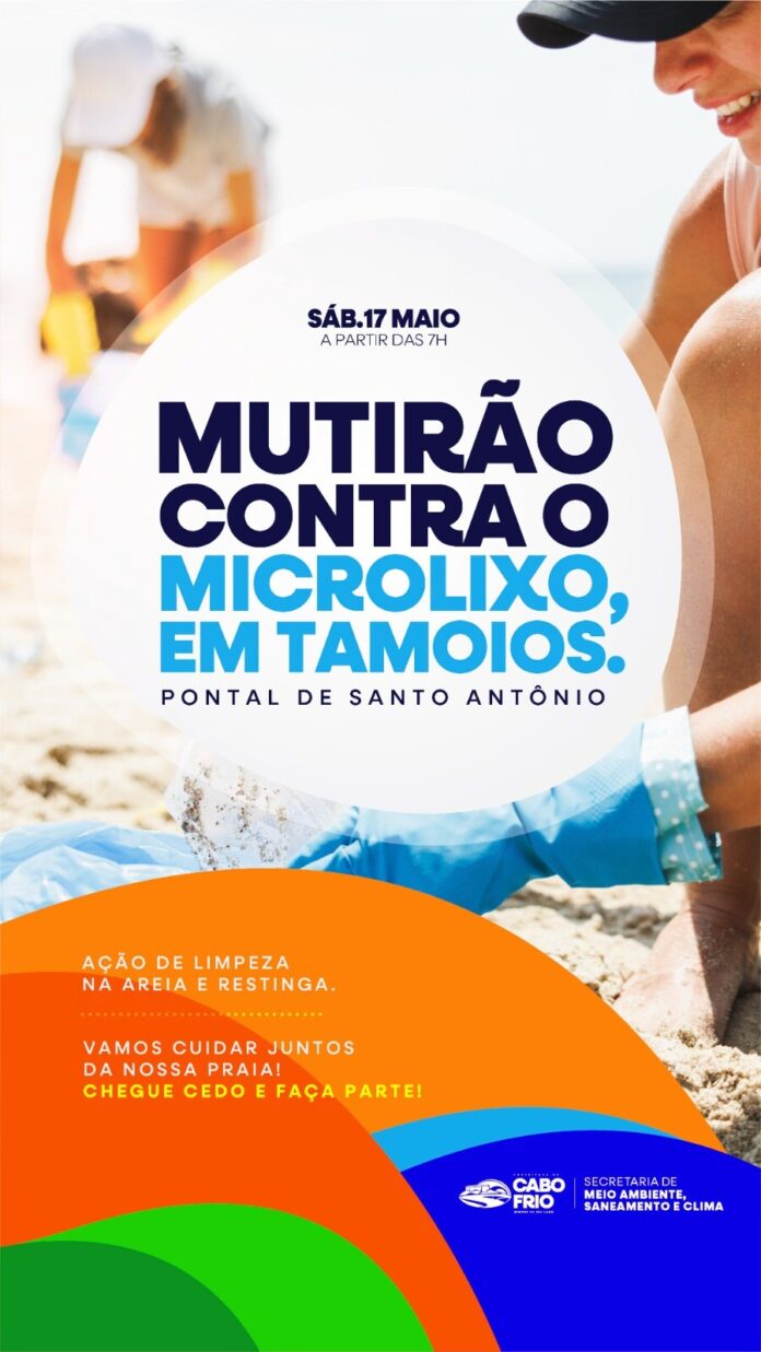 Prefeitura convida voluntários para mutirão de limpeza e preservação ambiental no Pontal de Santo Antônio, em Tamoios