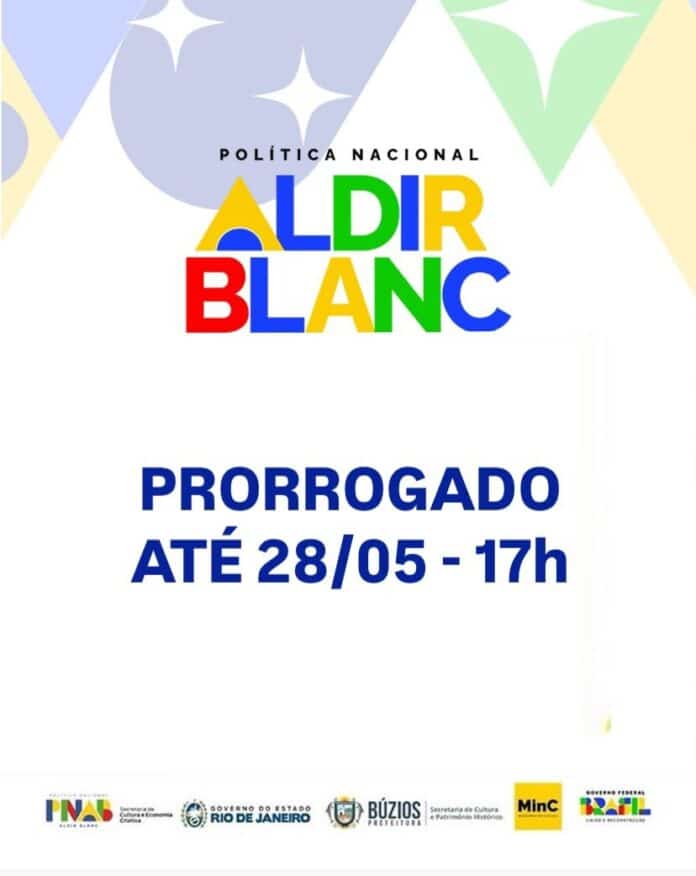 Prefeitura de Búzios prorroga prazo de inscrição dos editais da Lei Aldir Blanc para fomentar a cultura na cidade