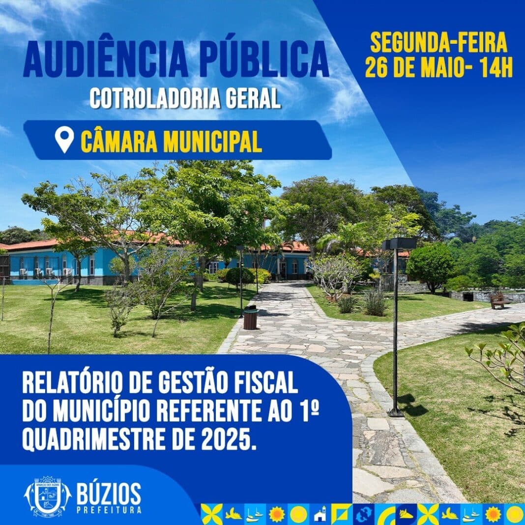 Prefeitura de Búzios realiza Audiência Pública para apresentação do Relatório de Gestão Fiscal do 1º Quadrimestre de 2025