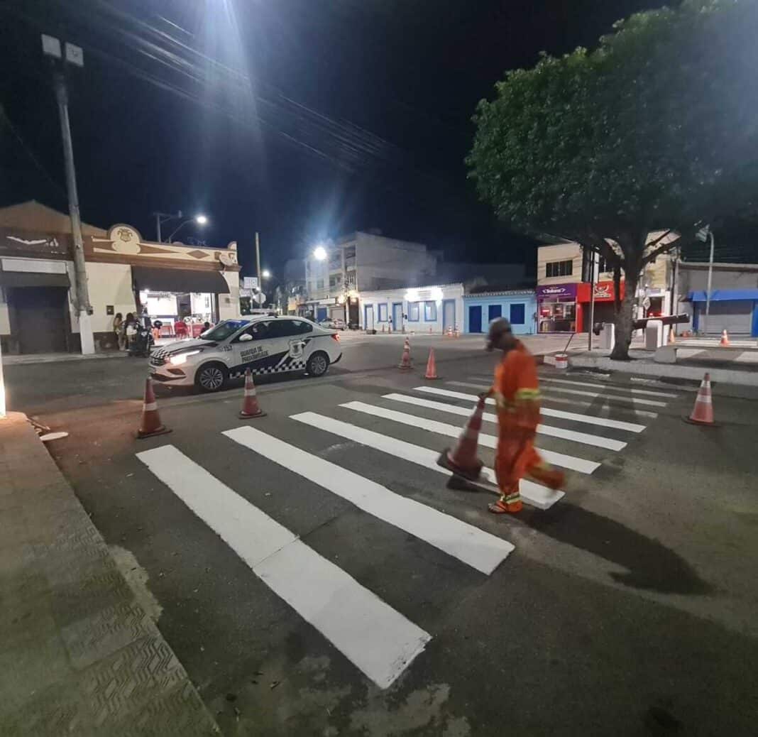 Prefeitura reforça sinalização viária no Centro da cidade