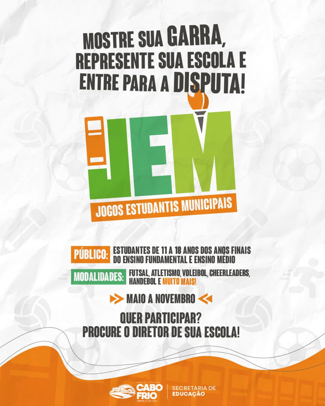 Retorno dos Jogos Estudantis Municipais 2025 celebra esporte, integração e espírito de equipe
