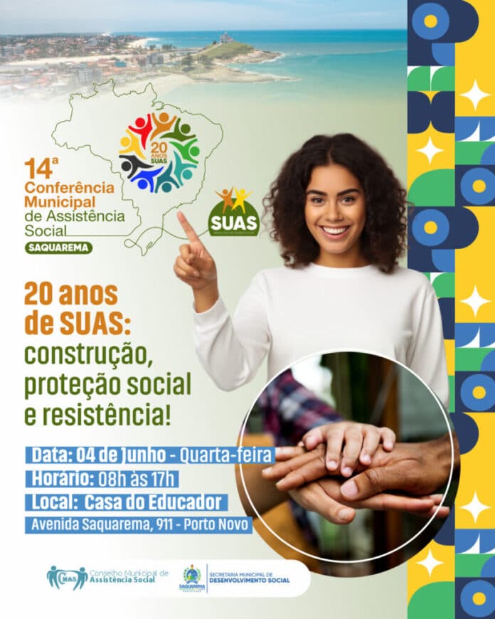 Saquarema vai realizar a 14ª Conferência Municipal de Assistência Social