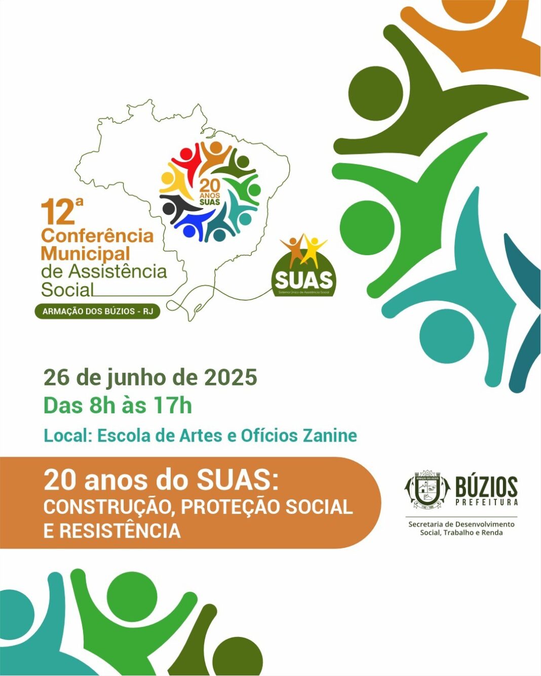 Búzios promove a 12ª Conferência Municipal de Assistência Social no dia 26 de junho