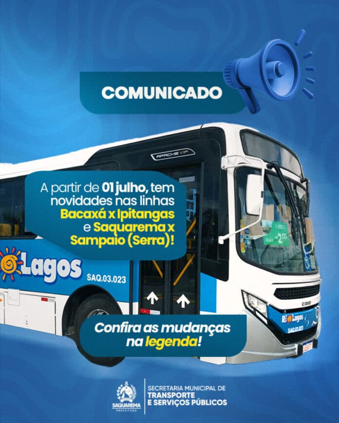 Linhas de ônibus do Roncador e Ipitangas terão alterações de itinerário a partir de 01 de julho