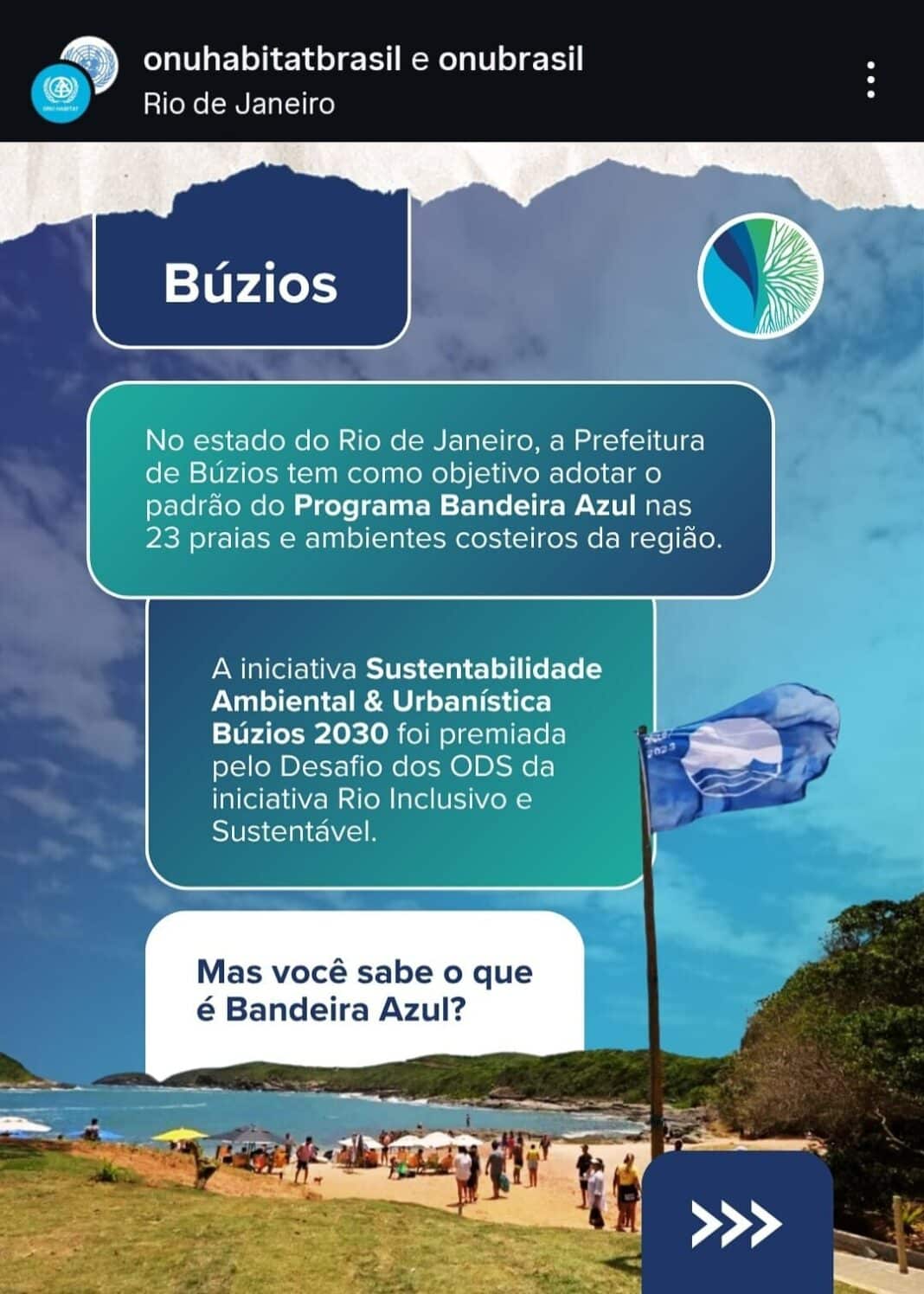 Prefeitura de Búzios é destaque em página oficial da ONU no Dia Mundial dos Oceanos