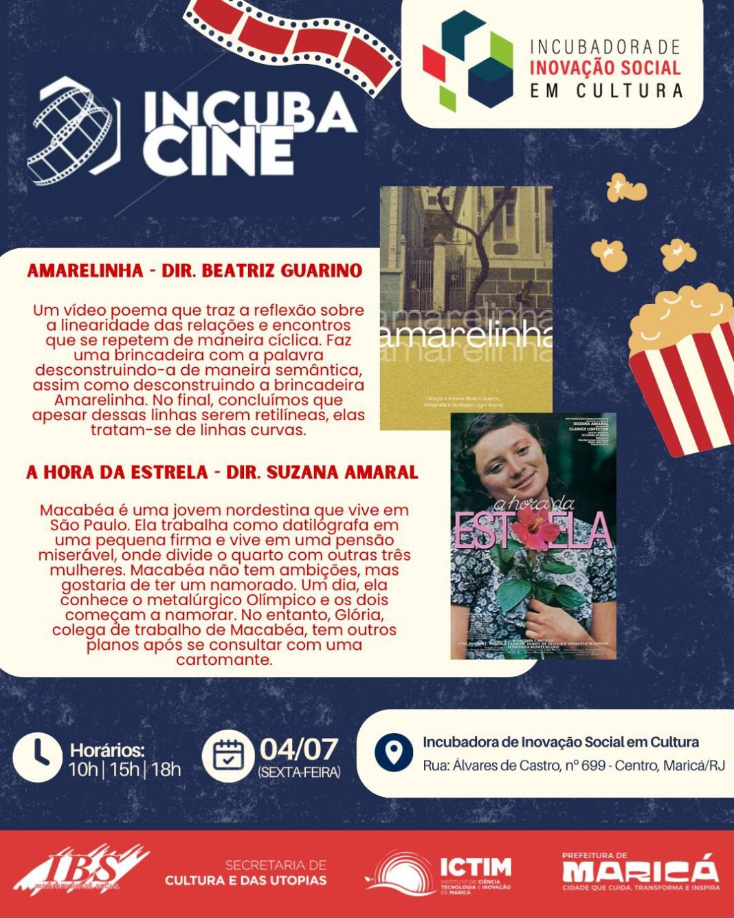 Prefeitura de Maricá promove mais uma edição do IncubaCine com exibição de filmes nacionais