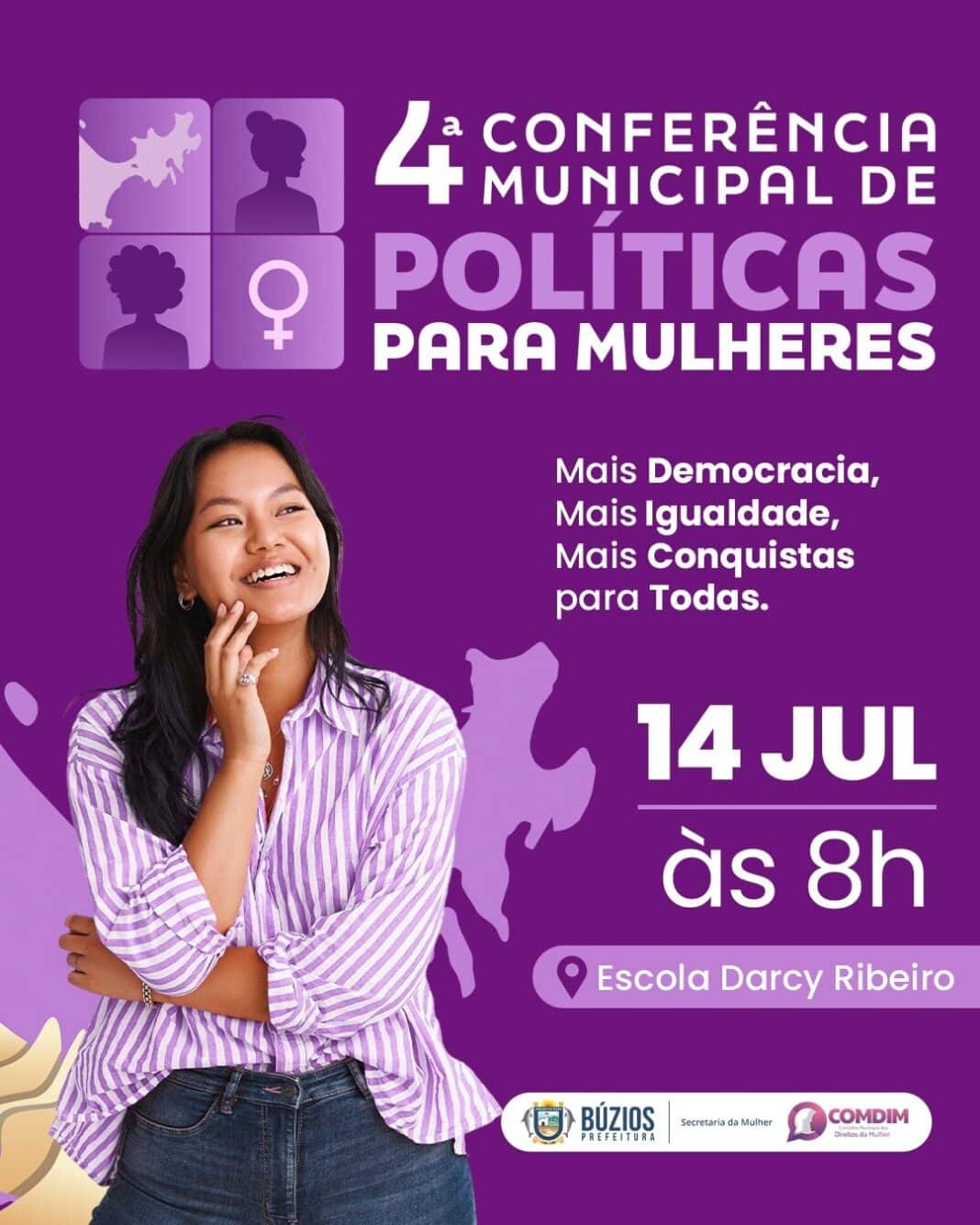 4ª Conferência Municipal de Políticas para Mulheres de Búzios acontece nesta segunda-feira