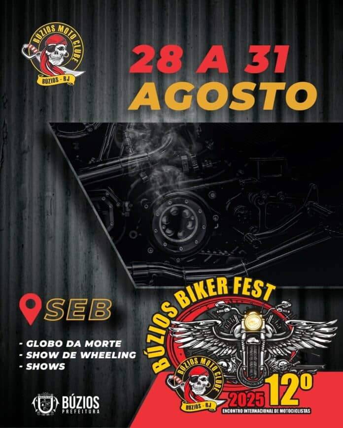 Búzios Biker Fest 2025 agita a cidade de 28 a 31 de agosto