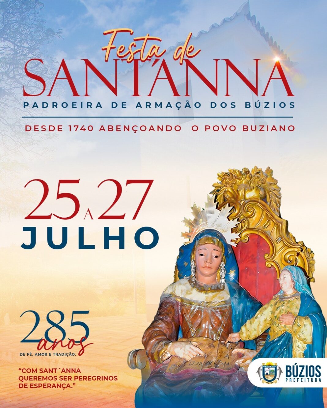 Búzios celebra os 285 anos de devoção a Sant’Anna com três dias de festa