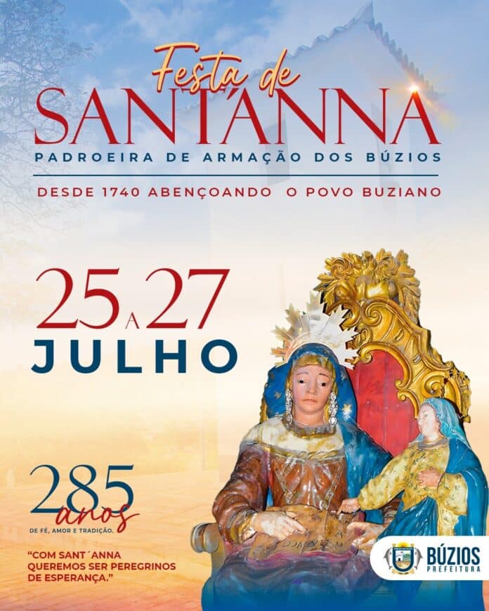Búzios celebra os 285 anos de devoção a Sant’Anna com três dias de festa