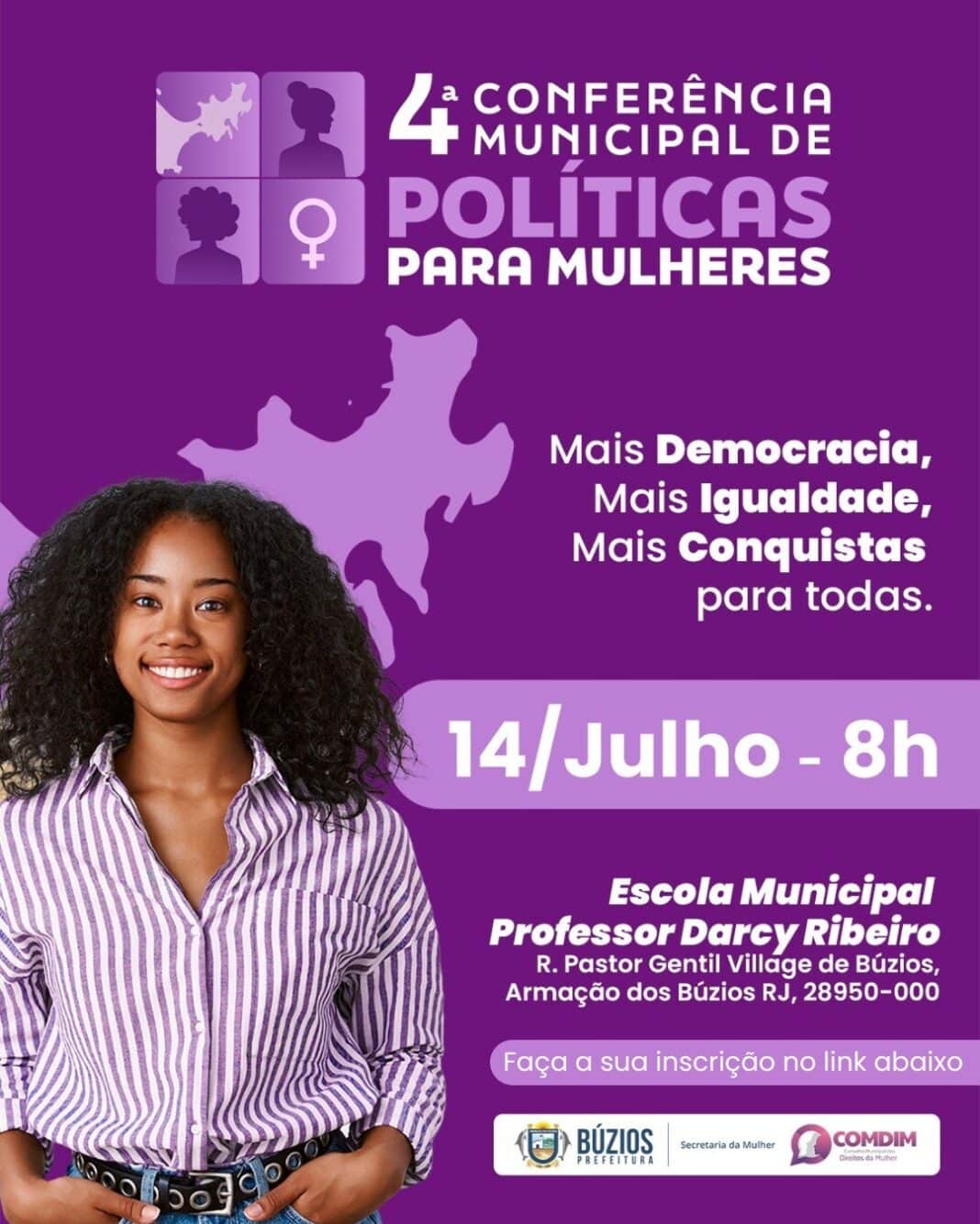 Búzios realiza 4ª Conferência Municipal de Políticas para Mulheres na Escola Municipal Prof. Darcy Ribeiro