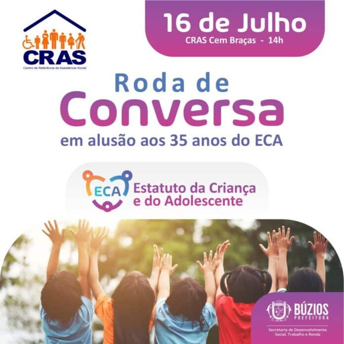 CRAS Cem Braças realiza Roda de Conversa sobre os 35 anos do Estatuto da Criança e do Adolescente