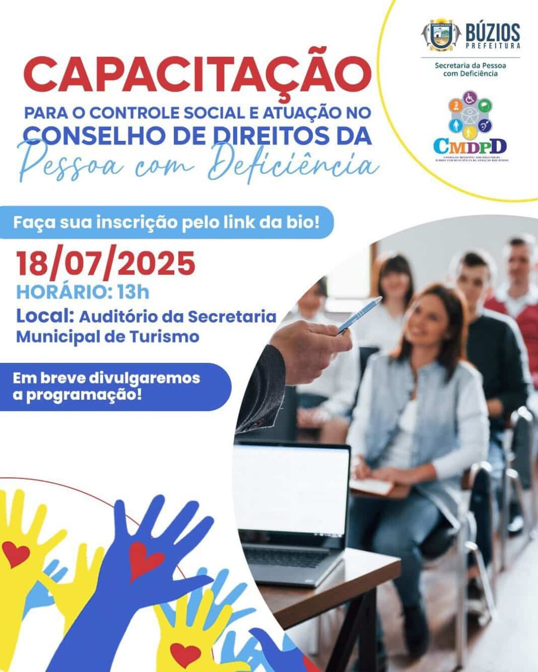 Capacitação reforça atuação de conselheiros na defesa dos direitos da pessoa com deficiência em Búzios