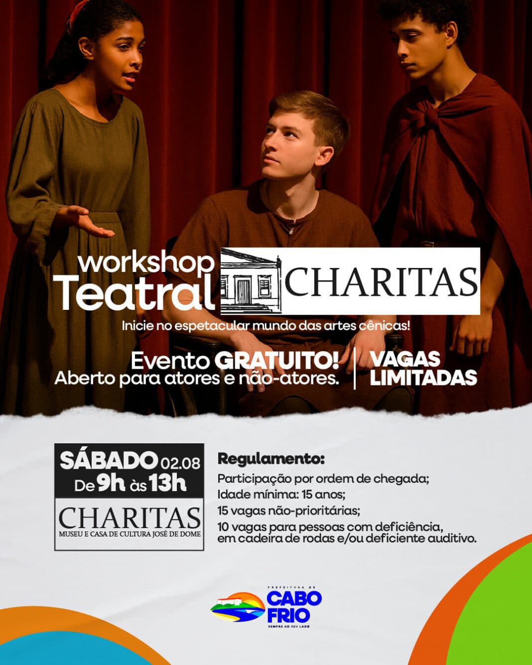 Charitas abre espaço para Workshop Teatral