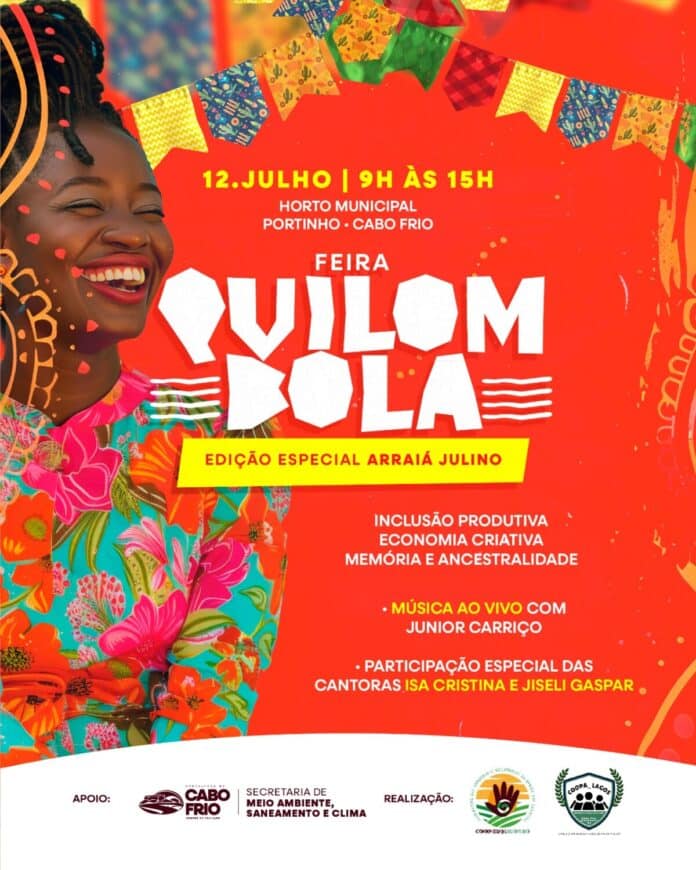 Feira Quilombola entra no clima do arraiá julino com comidas típicas, artesanato, agricultura familiar e cultura afro-brasileira em Cabo Frio