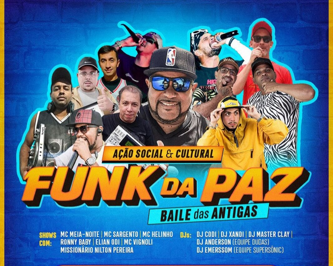 “Funk da Paz – Baile das Antigas” acontece neste sábado (26/07) em Inoã
