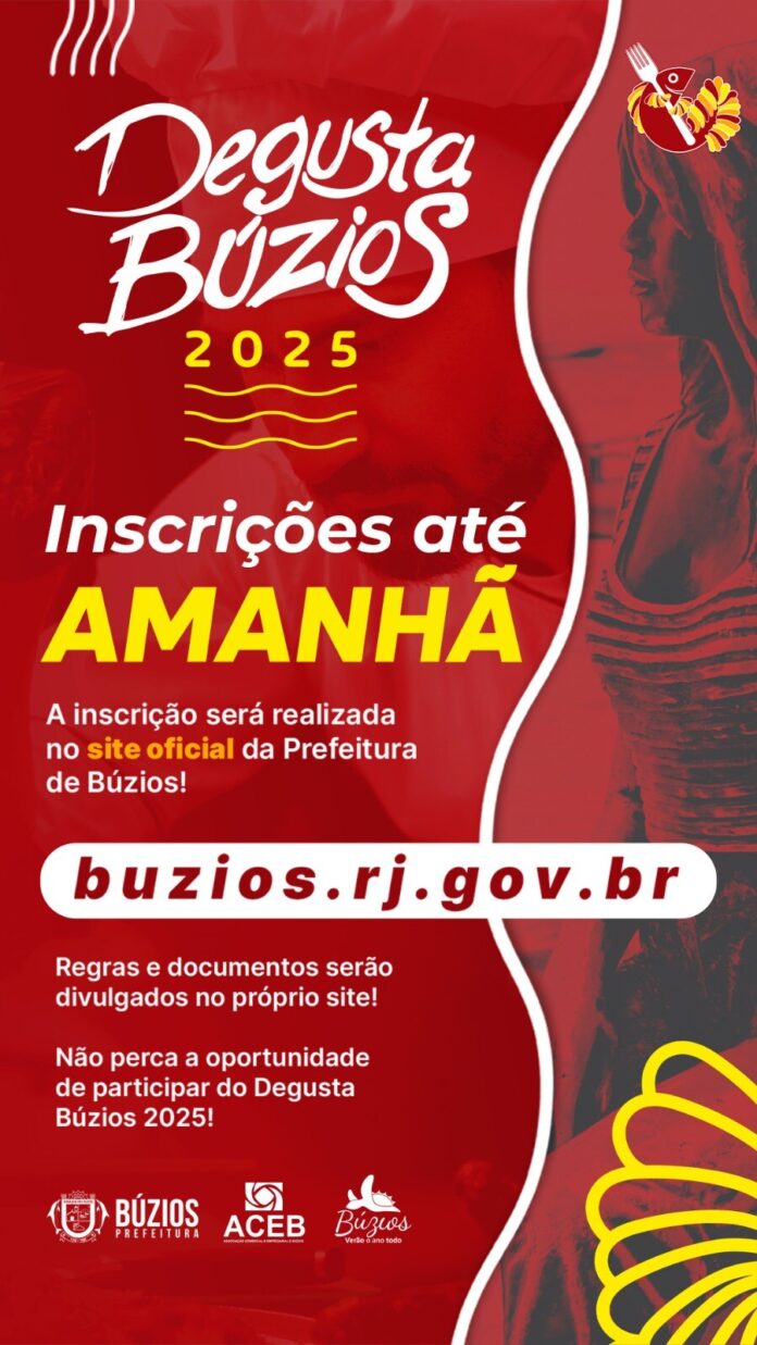 Inscrições para o Degusta Búzios terminam neste sábado, 5 de julho