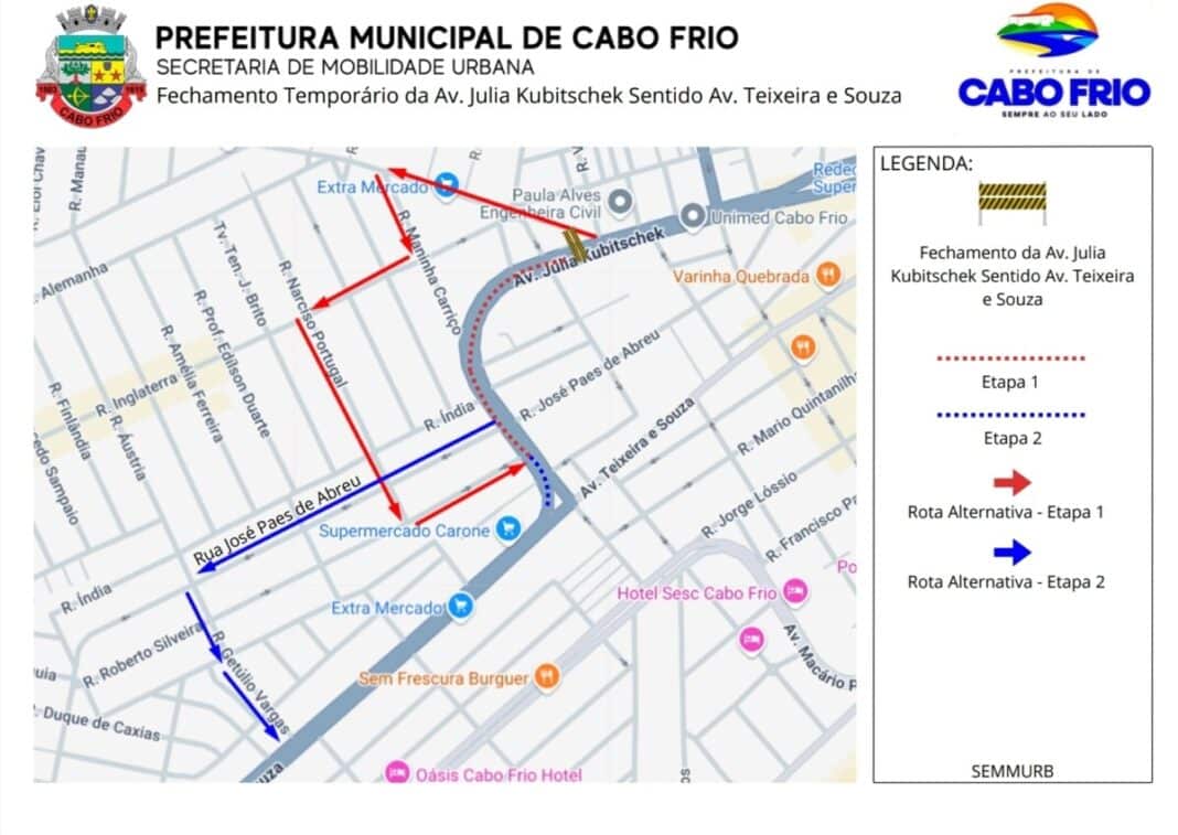 Interdição progressiva da Avenida Julia Kubitschek começa nesta terça-feira (15)