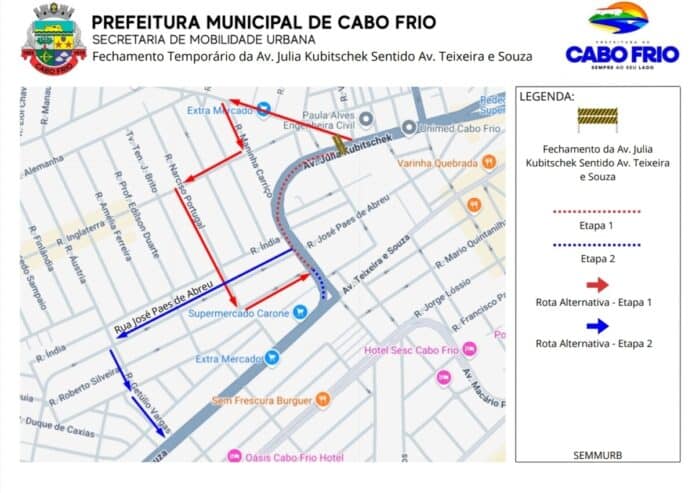 Interdição progressiva da Avenida Julia Kubitschek começa nesta terça-feira (15)