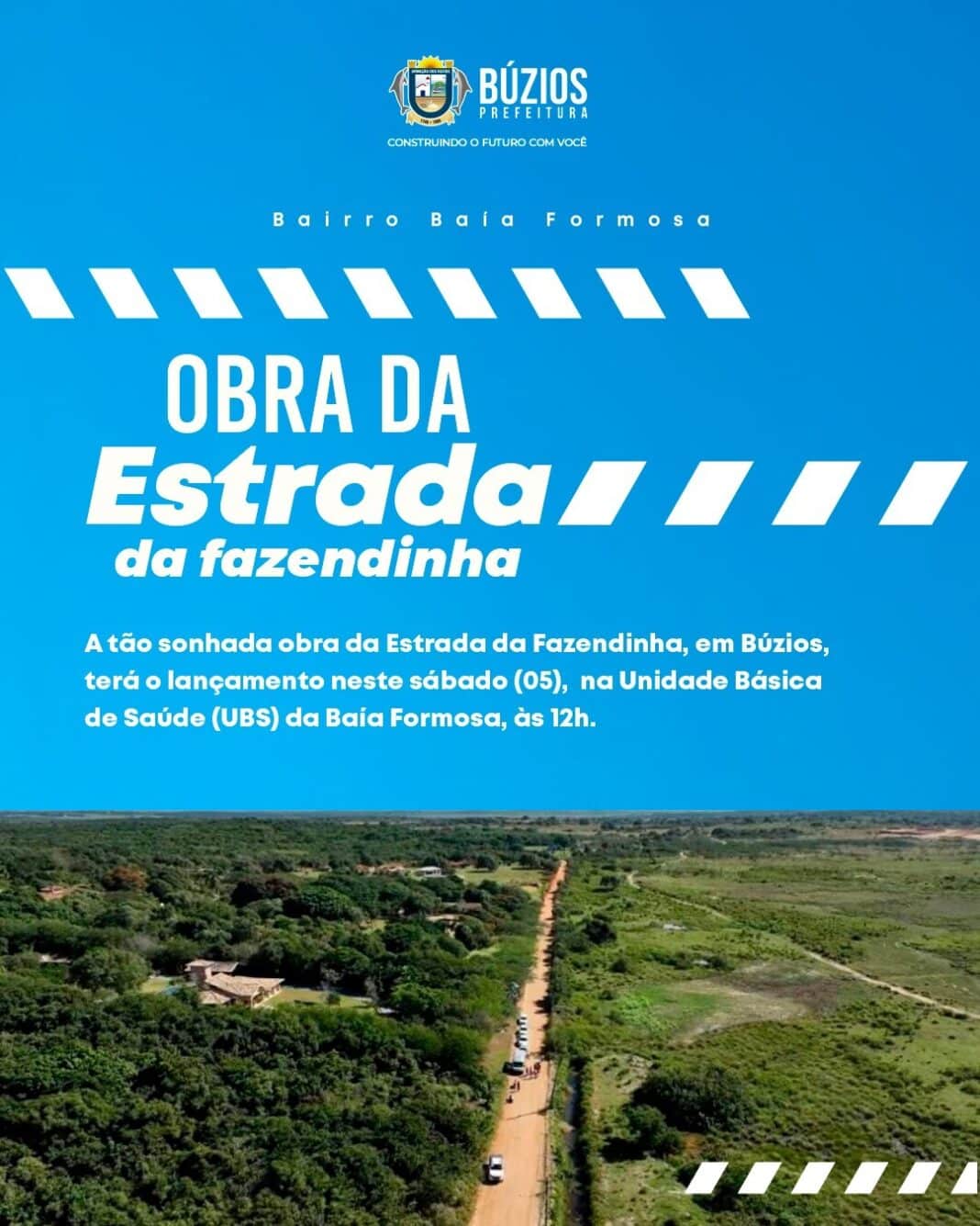 Lançamento da obra da Estrada da Fazendinha está programado para este sábado, dia 5 de julho
