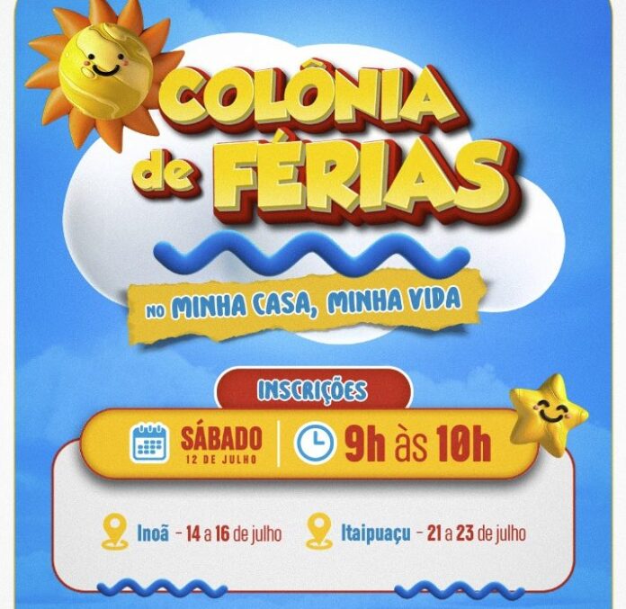Maricá abre inscrições para Colônia de Férias nos residenciais Minha Casa Minha Vida