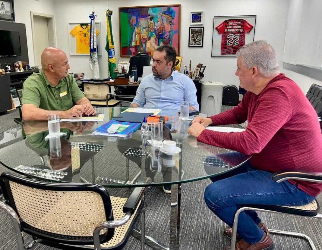Prefeito Fábio do Pastel se reúne com governador Cláudio Castro