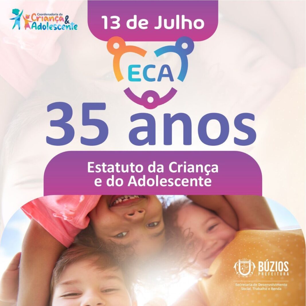 Prefeitura de Búzios celebra os 35 anos do Estatuto da Criança e do Adolescente