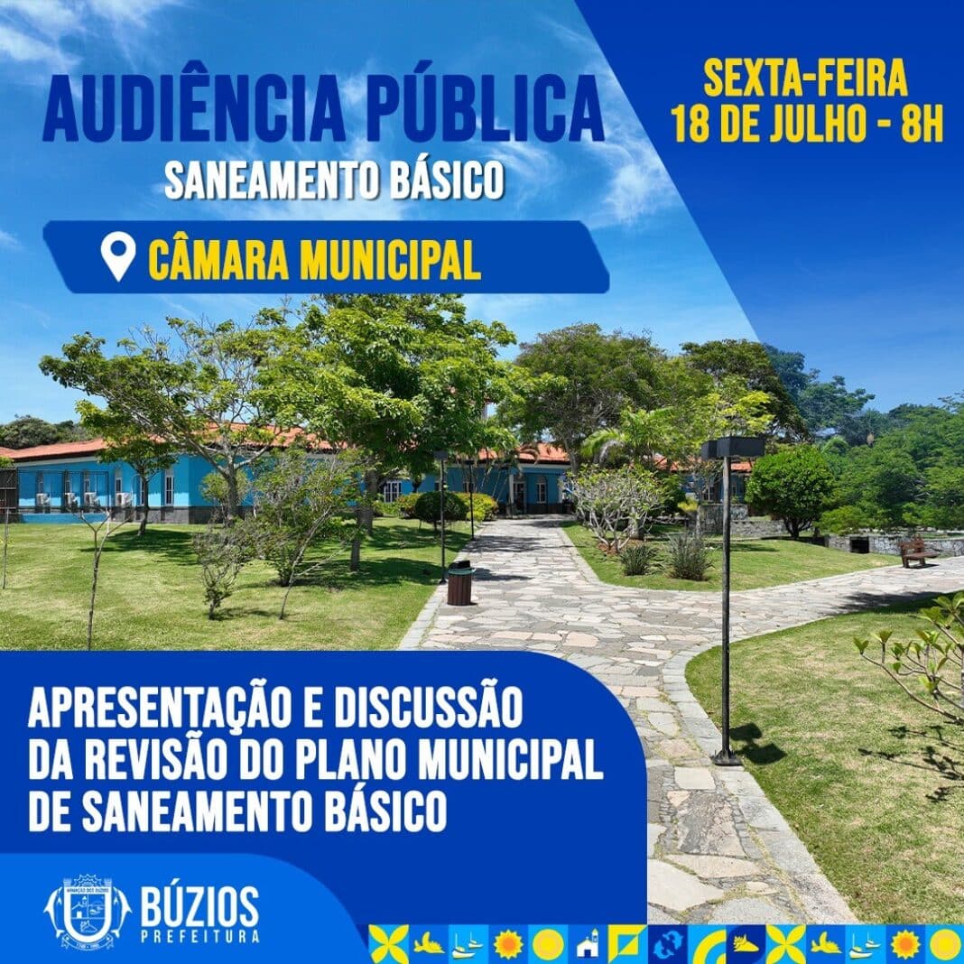  Prefeitura de Búzios promove 1ª Audiência Pública para Revisão do Plano Municipal de Saneamento Básico
