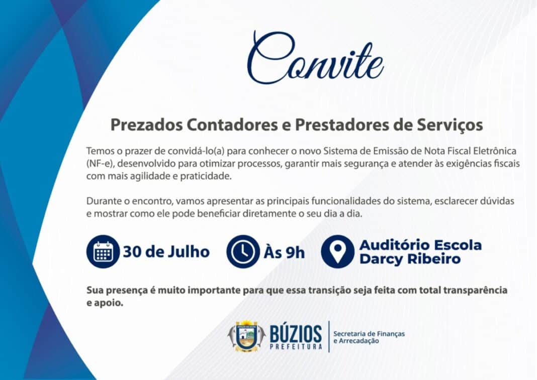 Prefeitura de Búzios realiza reunião com Contadores e Prestadores de Serviços para apresentar novo sistema de emissão de Nota Fiscal