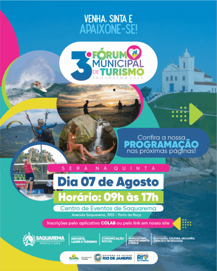 Saquarema realizará o III Fórum Municipal de Turismo