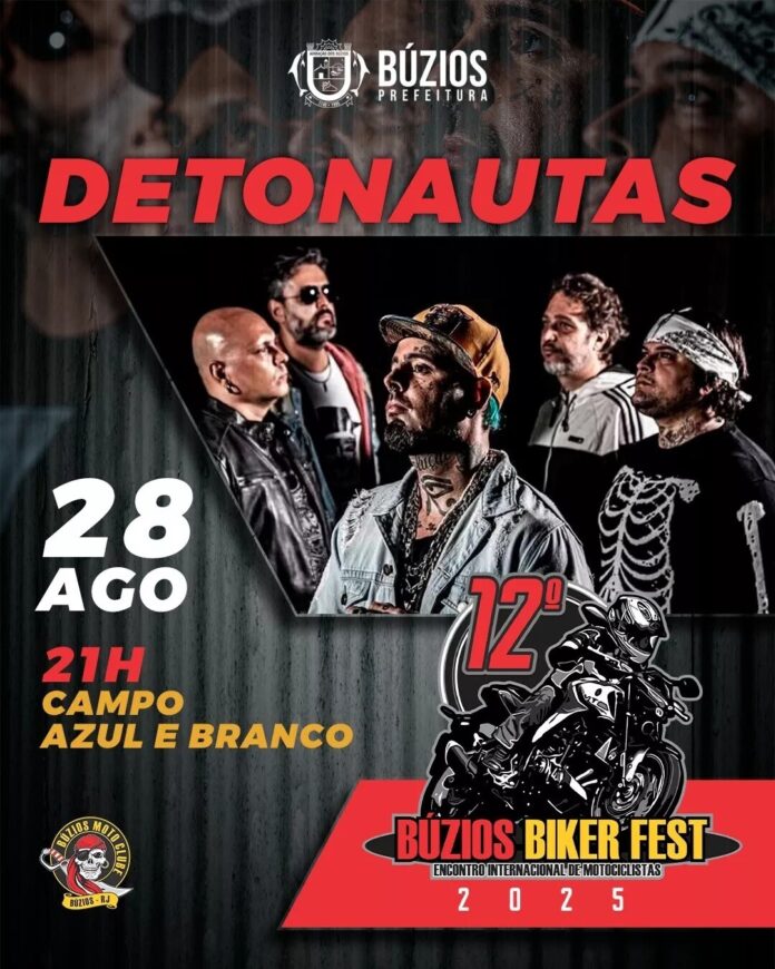 Búzios Biker Fest 2025 começa dia 28 com show da banda Detonautas