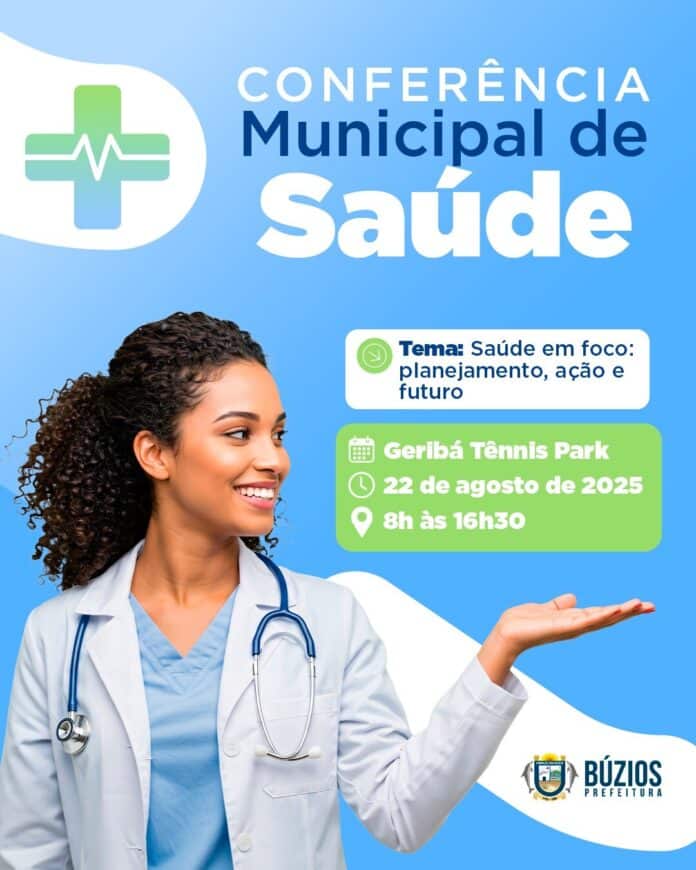 Conferência Municipal de Saúde de Búzios será realizada em 22 de agosto em Geribá