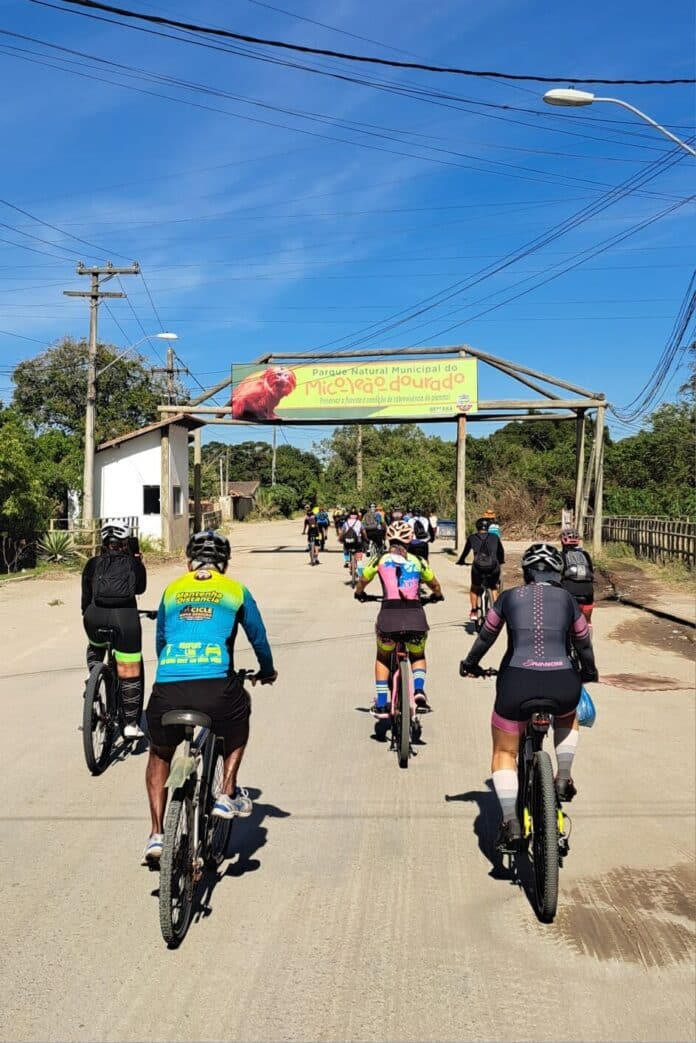 Passeio ciclístico celebra Dia Nacional do Ciclista no Parque do Mico-Leão-Dourado