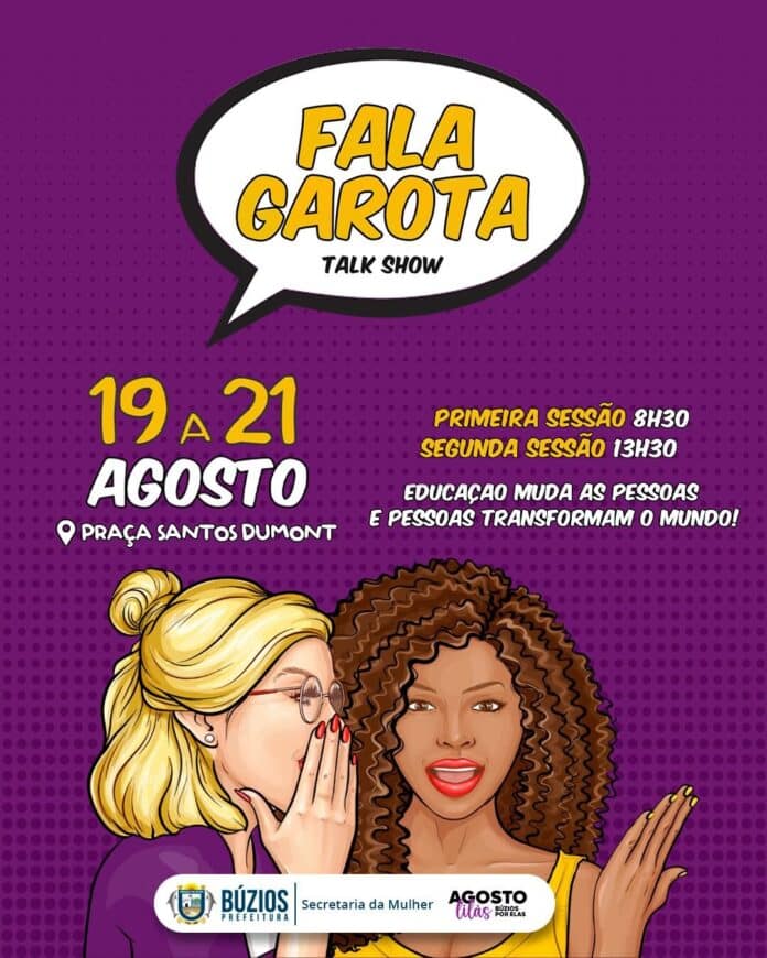 Prefeitura de Búzios realiza o talk show “Fala Garota” para alunos da rede municipal
