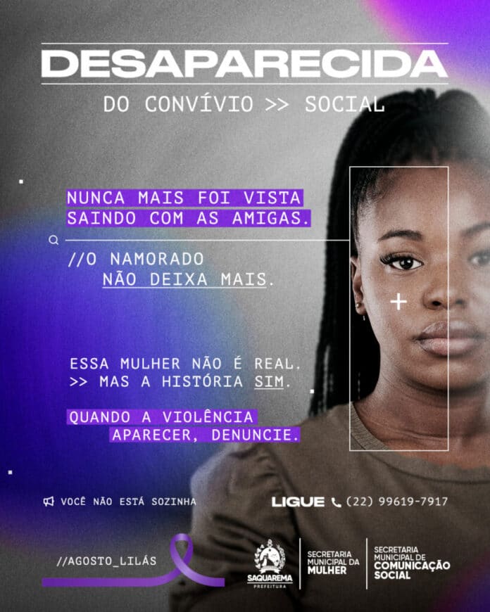 Prefeitura inicia campanha Agosto Lilás, de combate à violência doméstica