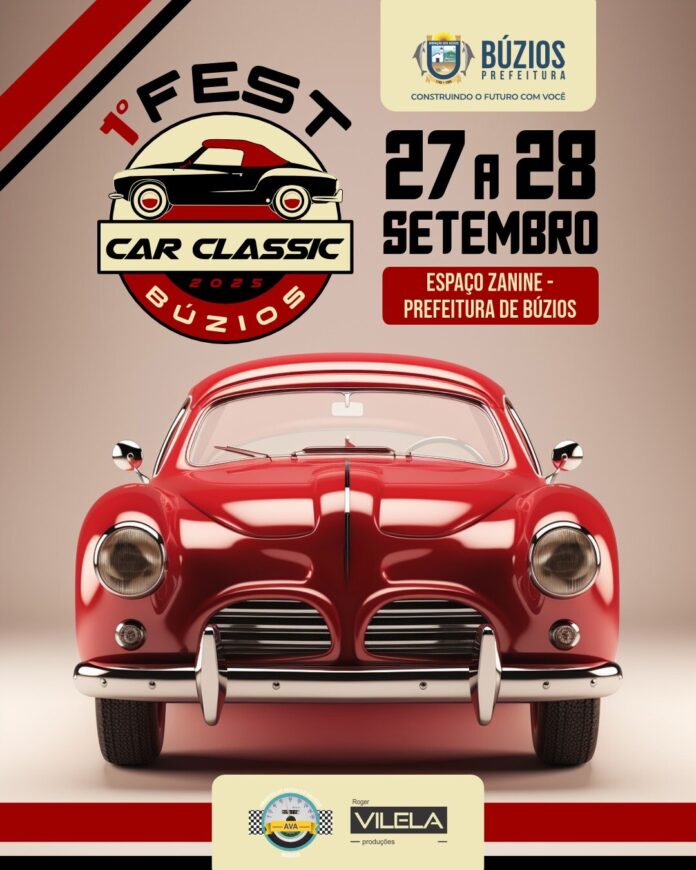 1º Fest Car Classic Búzios acontece nos dias 27 e 28 de setembro no Espaço Zanine