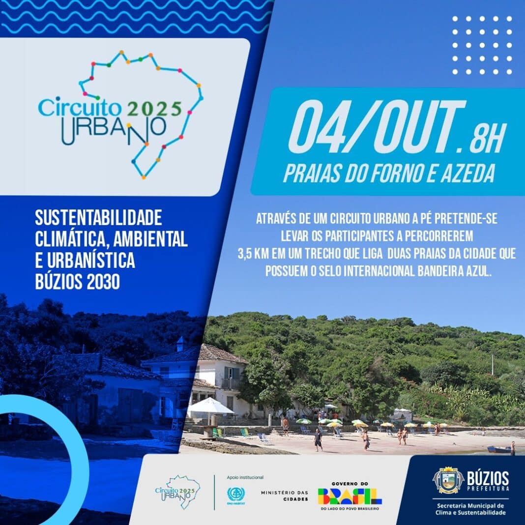 Búzios realiza Circuito Urbano 2025 entre as praias do Forno e Azeda neste sábado